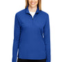 Team 365 Womens Zone Performance Moisture Wicking 1/4 Zip Sweatshirt - Royal Blue