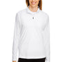 Team 365 Womens Zone Performance Moisture Wicking 1/4 Zip Sweatshirt - White