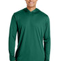 Team 365 Mens Zone Performance Moisture Wicking Long Sleeve Hooded T-Shirt Hoodie - Forest Green