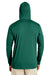 Team 365 TT41 Mens Zone Performance Moisture Wicking Long Sleeve Hooded T-Shirt Hoodie Forest Green Back