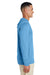 Team 365 TT41 Mens Zone Performance Moisture Wicking Long Sleeve Hooded T-Shirt Hoodie Light Blue Side