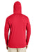 Team 365 TT41 Mens Zone Performance Moisture Wicking Long Sleeve Hooded T-Shirt Hoodie Red Back