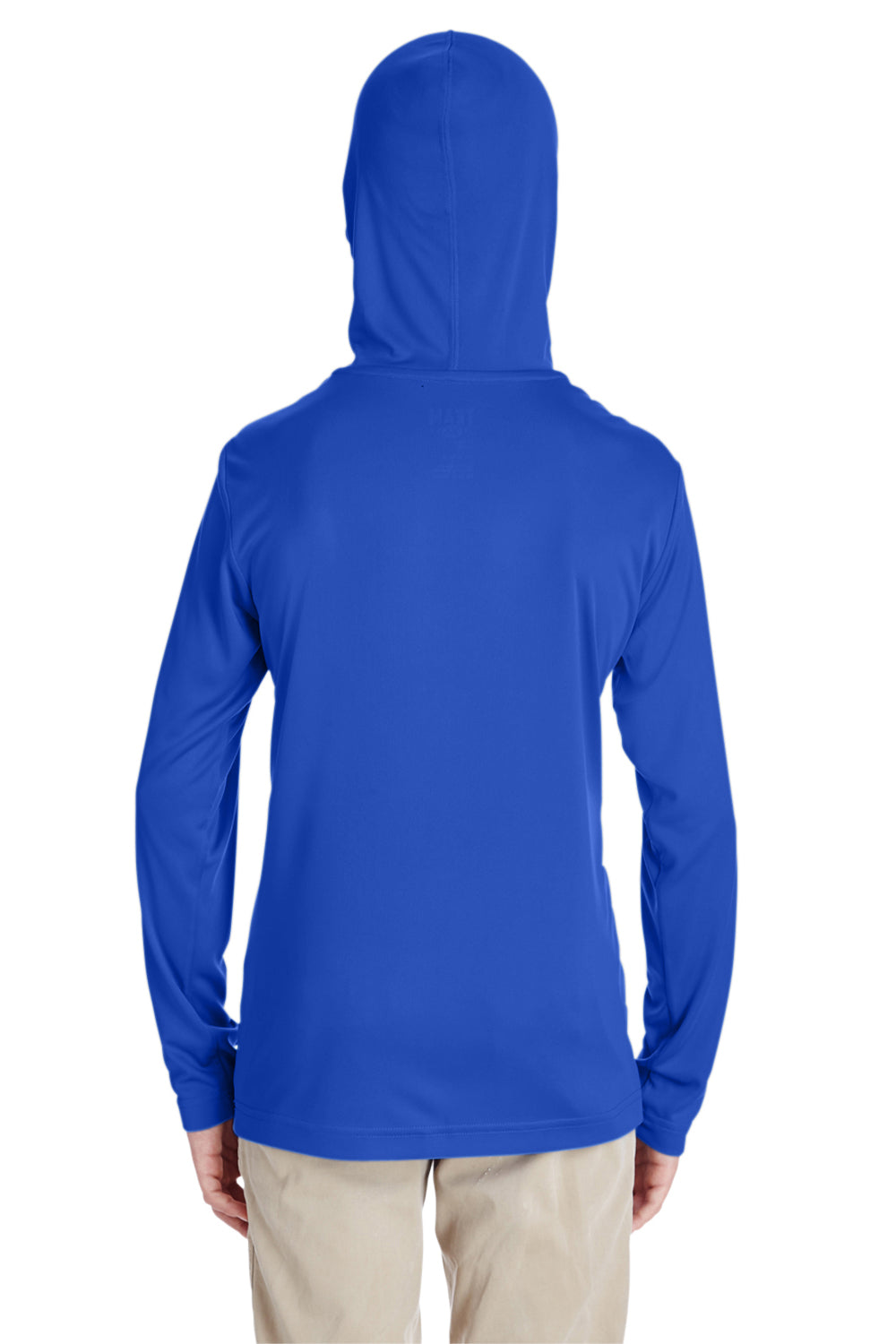 Team 365 TT41Y Youth Zone Performance Moisture Wicking Long Sleeve Hooded T-Shirt Hoodie Royal Blue Back