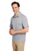 Team 365 TT51H Mens Zone Sonic Moisture Wicking Short Sleeve Polo Shirt Heather Grey 3Q