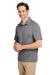 Team 365 TT51H Mens Zone Sonic Moisture Wicking Short Sleeve Polo Shirt Heather Dark Grey 3Q