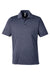 Team 365 TT51H Mens Zone Sonic Moisture Wicking Short Sleeve Polo Shirt Heather Dark Navy Blue Flat Front