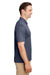 Team 365 TT51H Mens Zone Sonic Moisture Wicking Short Sleeve Polo Shirt Heather Dark Navy Blue Side