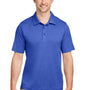 Team 365 Mens Zone Sonic Moisture Wicking Short Sleeve Polo Shirt - Heather Royal Blue - NEW