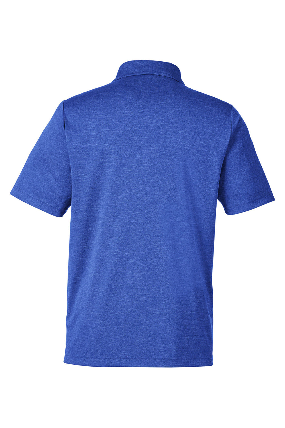Team 365 TT51H Mens Zone Sonic Moisture Wicking Short Sleeve Polo Shirt Heather Royal Blue Flat Back