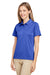 Team 365 TT51HW Womens Zone Sonic Moisture Wicking Short Sleeve Polo Shirt Heather Royal Blue 3Q