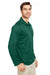 Team 365 TT51L Mens Zone Sonic Moisture Wicking Long Sleeve Polo Shirt Forest Green 3Q