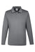 Team 365 TT51L Mens Zone Sonic Moisture Wicking Long Sleeve Polo Shirt Graphite Grey Flat Front