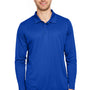 Team 365 Mens Zone Sonic Moisture Wicking Long Sleeve Polo Shirt - Royal Blue