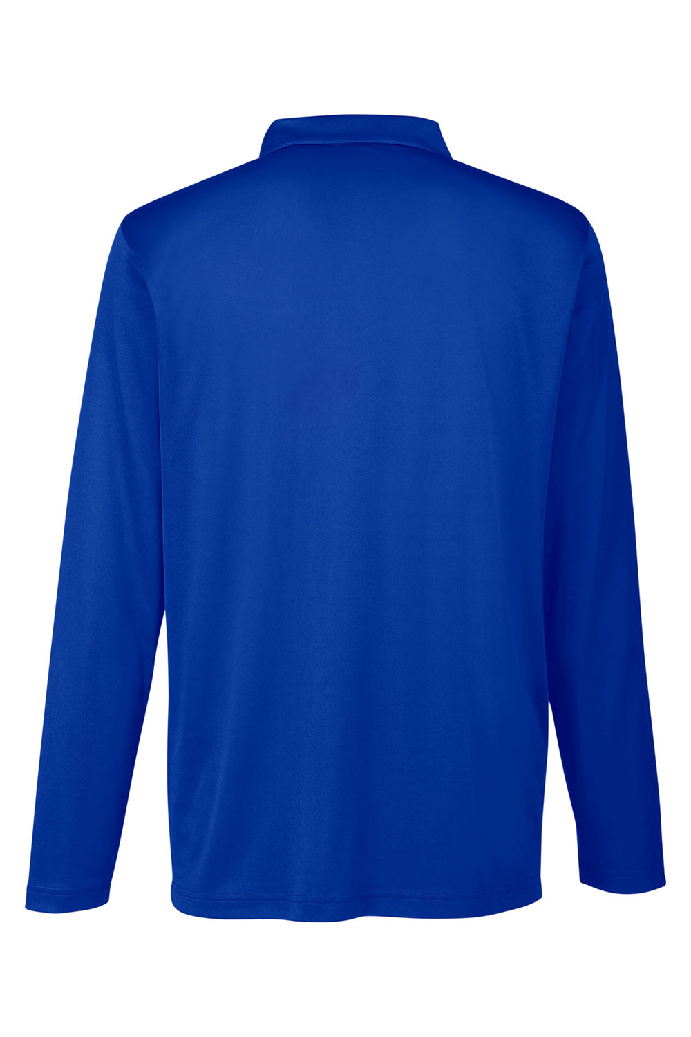 Team 365 TT51L Mens Zone Sonic Moisture Wicking Long Sleeve Polo Shirt Royal Blue Flat Back