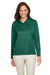 Team 365 TT51LW Womens Zone Sonic Moisture Wicking Long Sleeve Polo Shirt Forest Green Front