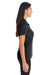 Team 365 TT51W Womens Zone Performance Moisture Wicking Short Sleeve Polo Shirt Black Side