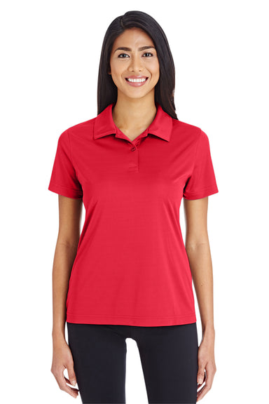 Team 365 TT51W Womens Zone Performance Moisture Wicking Short Sleeve Polo Shirt Red Front