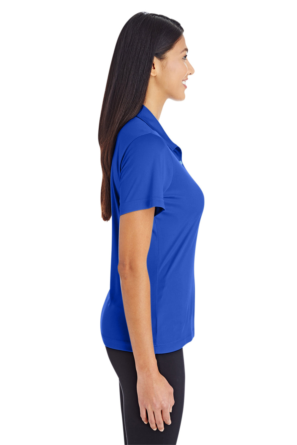 Team 365 TT51W Womens Zone Performance Moisture Wicking Short Sleeve Polo Shirt Royal Blue Side