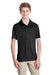 Team 365 TT51Y Youth Zone Performance Moisture Wicking Short Sleeve Polo Shirt Black Front