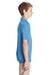 Team 365 TT51Y Youth Zone Performance Moisture Wicking Short Sleeve Polo Shirt Light Blue Side