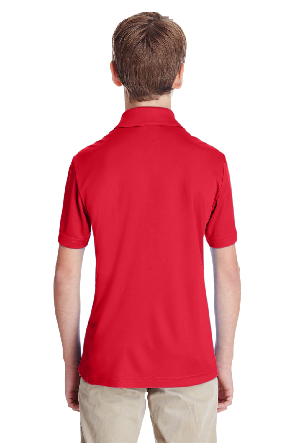 Team 365 TT51Y Youth Zone Performance Moisture Wicking Short Sleeve Polo Shirt Red Back
