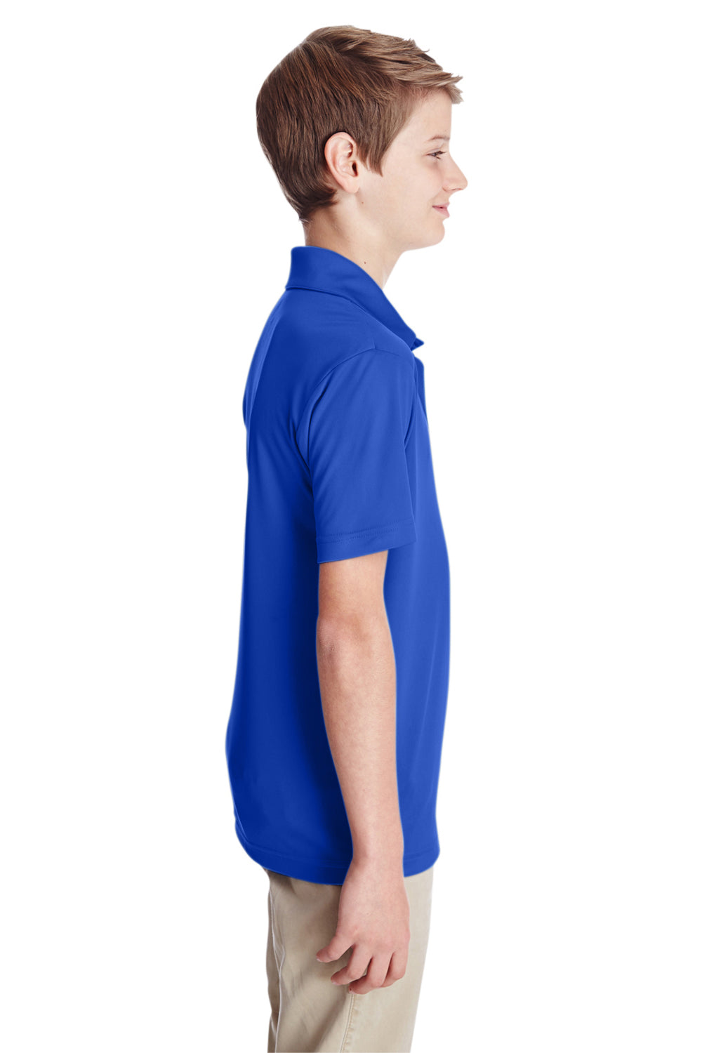 Team 365 TT51Y Youth Zone Performance Moisture Wicking Short Sleeve Polo Shirt Royal Blue Side