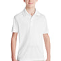 Team 365 Youth Zone Performance Moisture Wicking Short Sleeve Polo Shirt - White