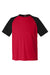 Team 365 TT62 Mens Zone Colorblock Moisture Wicking Short Sleeve Crewneck T-Shirt Red/Heather Black Flat Front
