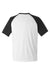 Team 365 TT62 Mens Zone Colorblock Moisture Wicking Short Sleeve Crewneck T-Shirt White/Heather Black Flat Back