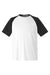 Team 365 TT62 Mens Zone Colorblock Moisture Wicking Short Sleeve Crewneck T-Shirt White/Heather Black Flat Front