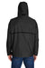 Team 365 TT70 Mens Conquest Wind & Water Resistant Full Zip Hooded Jacket Black Back