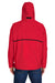 Team 365 TT70 Mens Conquest Wind & Water Resistant Full Zip Hooded Jacket Red Back
