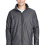Team 365 Mens Conquest Wind & Water Resistant Full Zip Hooded Jacket - Graphite Grey