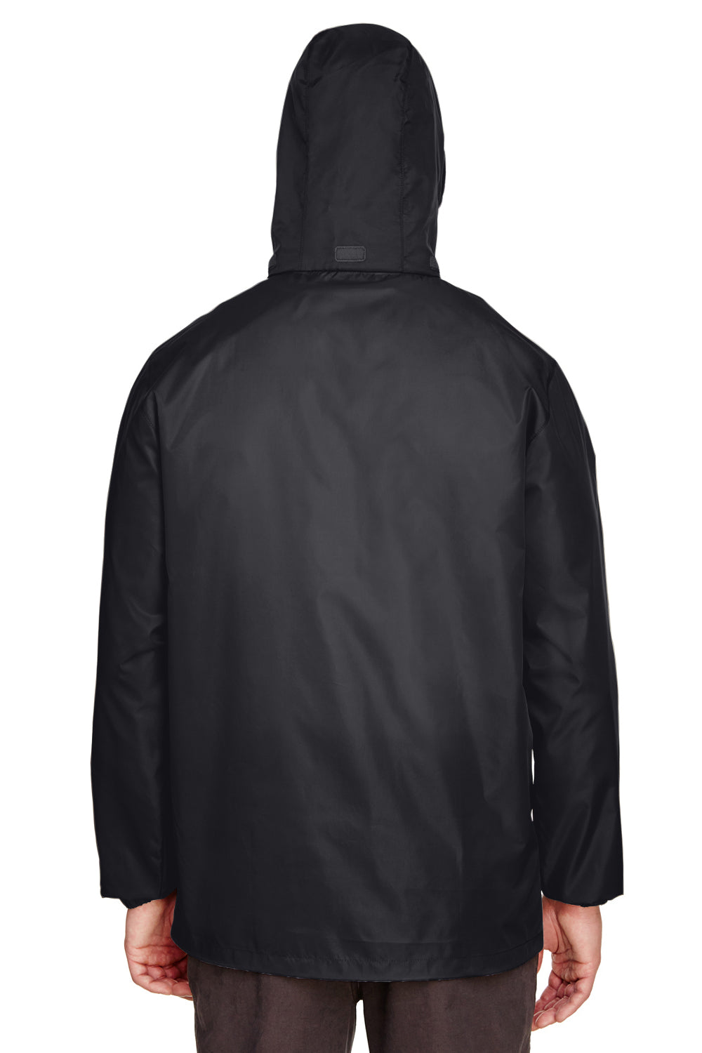 Team 365 TT73 Mens Zone Protect Water Resistant Full Zip Hooded Jacket Black Back