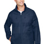 Team 365 Mens Zone Protect Water Resistant Full Zip Hooded Jacket - Dark Navy Blue