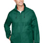 Team 365 Mens Zone Protect Water Resistant Full Zip Hooded Jacket - Forest Green
