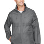 Team 365 Mens Zone Protect Water Resistant Full Zip Hooded Jacket - Graphite Grey