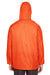 Team 365 TT73 Mens Zone Protect Water Resistant Full Zip Hooded Jacket Orange Back