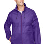 Team 365 Mens Zone Protect Water Resistant Full Zip Hooded Jacket - Purple