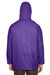Team 365 TT73 Mens Zone Protect Water Resistant Full Zip Hooded Jacket Purple Back