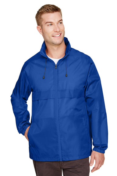 Team 365 TT73 Mens Zone Protect Water Resistant Full Zip Hooded Jacket Royal Blue Front
