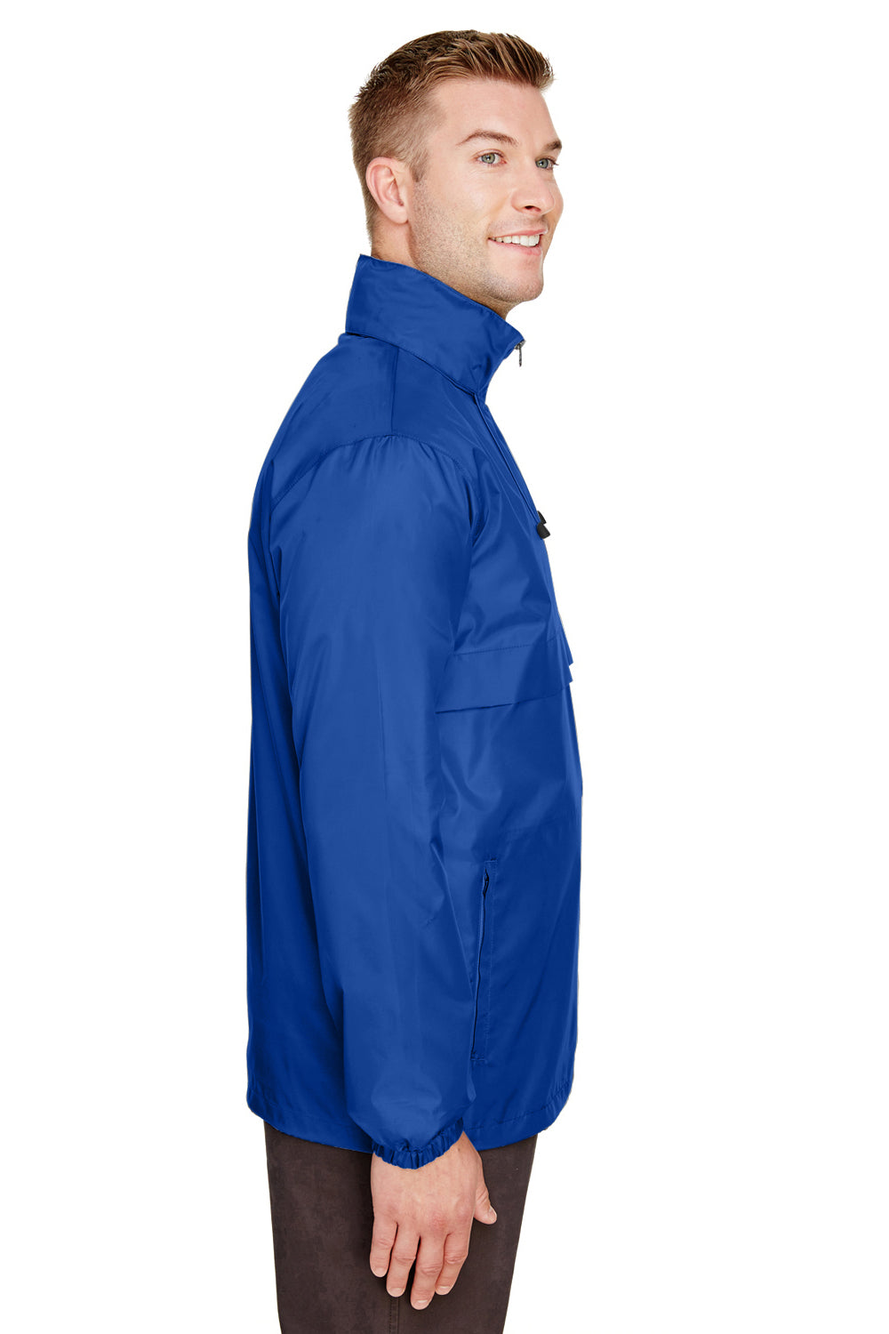 Team 365 TT73 Mens Zone Protect Water Resistant Full Zip Hooded Jacket Royal Blue Side