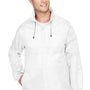 Team 365 Mens Zone Protect Water Resistant Full Zip Hooded Jacket - White