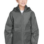 Team 365 Youth Zone Protect Water Resistant Full Zip Hooded Jacket - Graphite Grey