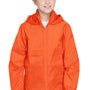 Team 365 Youth Zone Protect Water Resistant Full Zip Hooded Jacket - Orange