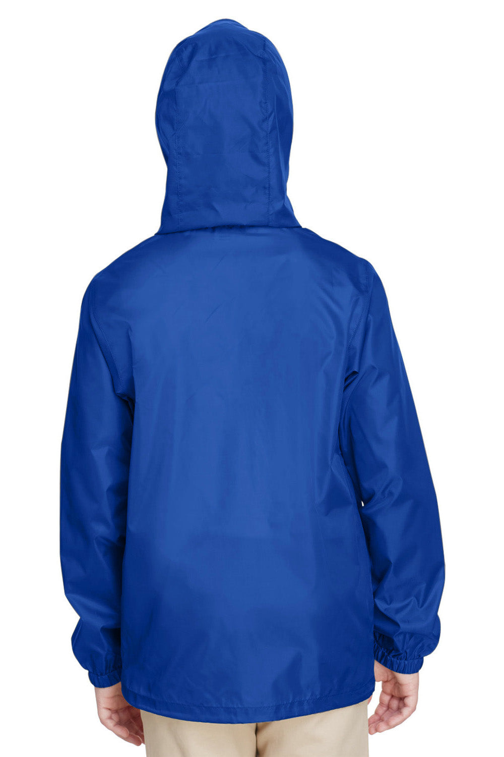 Team 365 TT73Y Youth Zone Protect Water Resistant Full Zip Hooded Jacket Royal Blue Back