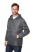 Team 365 TT77 Mens Zone Protect Hooded Packable Anorak Jacket Graphite Grey 3Q