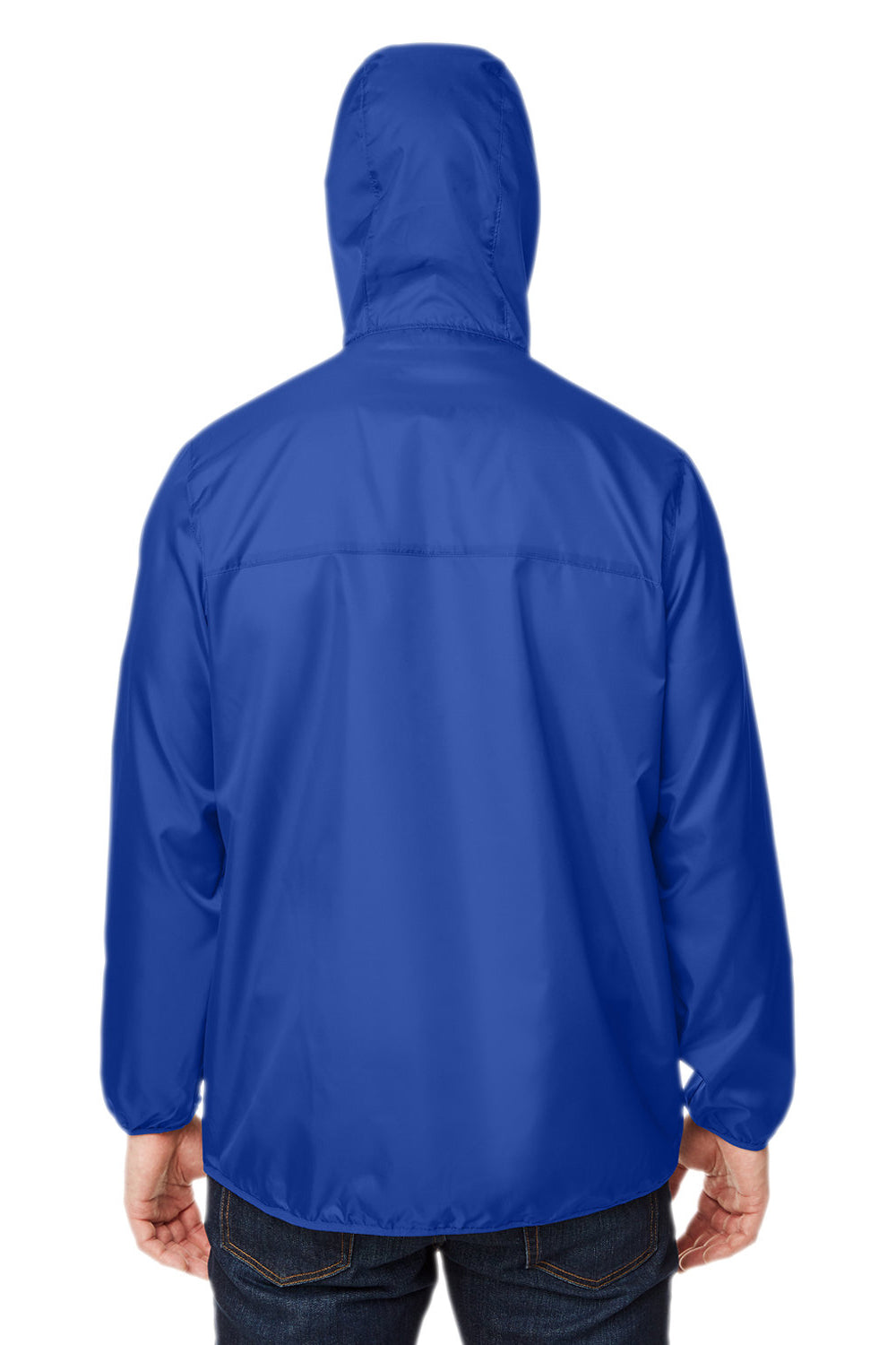 Team 365 TT77 Mens Zone Protect Hooded Packable Anorak Jacket Royal Blue Back