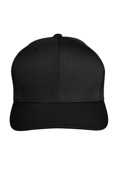 Team 365 TT801 Mens Zone Performance Moisture Wicking Hat Black Front