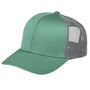 Team 365 Mens Zone Sonic Moisture Wicking Snapback Hat - Heather Forest Green/Graphite Grey